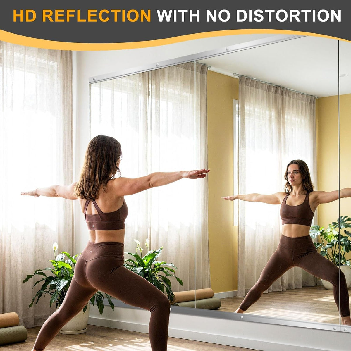 Unbreakable Commercial Grade Wall Mounted Gym Mirror